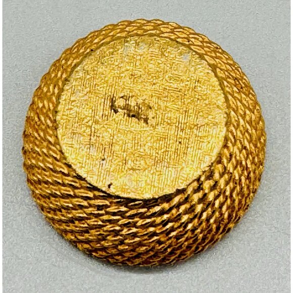 FLORENZA Jewelry Trinket Pill Box Insect Bug Bee Enamel Hive Green Glass Top - Picture 7 of 8